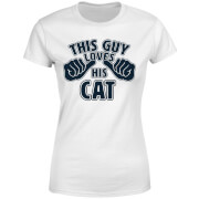 By Iwoot This Guy Loves His Cat Womens T Shirt White 5Xl by iwoot kopen in de aanbieding