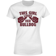 By Iwoot This Girl Loves Her Bulldog Womens T Shirt White Xl by iwoot kopen in de aanbieding