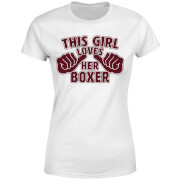 By Iwoot This Girl Loves Her Boxer Womens T Shirt White 3Xl by iwoot kopen in de aanbieding