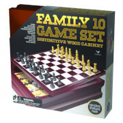 Classic Wood Family 10 Game Set - Black and Gold Classic Wood Family 10 Game Set - Black and Gold