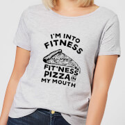 By Iwoot Fitness Pizza Womens T Shirt Grey 3Xl by iwoot kopen in de aanbieding