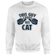 By Iwoot This Guy Loves His Cat Sweatshirt White 5Xl by iwoot kopen in de aanbieding