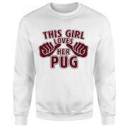 By Iwoot This Girl Loves Her Pug Sweatshirt White 4Xl by iwoot kopen in de aanbieding