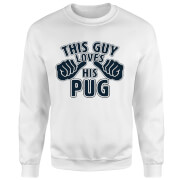 By Iwoot This Guy Loves His Pug Sweatshirt White 4Xl by iwoot kopen in de aanbieding
