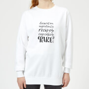 Image of Baking Words Women's Sweatshirt - White - 3XL - White
