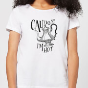 By Iwoot Caution Im Hot Womens T Shirt White 4Xl by iwoot kopen in de aanbieding