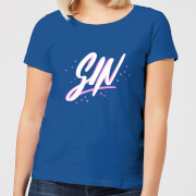 Gin Script Womens T Shirt Royal Blue L the mother collection kopen in de aanbieding Gin Script Womens T Shirt Royal Blue L the mother collection kopen in de aanbieding