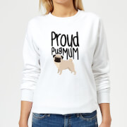 By Iwoot Proud Pug Mum Womens Sweatshirt White Xs by iwoot kopen in de aanbieding