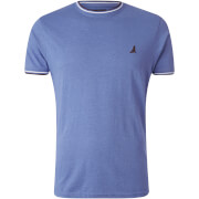 Brave Soul Mens Federer Tipped T Shirt Blue Marl M brave soul kopen in de aanbieding Brave Soul Mens Federer Tipped T Shirt Blue Marl M brave soul kopen in de aanbieding