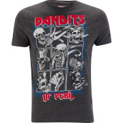 Brave Soul Mens Bandit T Shirt Dark Charcoal S Grey brave soul kopen in de aanbieding