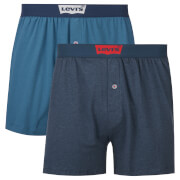 Levis Mens Long Jersey 2 Pack Boxers Dark Blue M Bluenavy levis kopen in de aanbieding