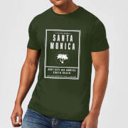 T-Shirt Homme Santa Monica Surf City Native Shore - Vert Foncé - XS - Forest Green