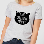 By Iwoot Stop Stressing Meowt Womens T Shirt Grey Xxl by iwoot kopen in de aanbieding