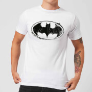DC Comics Herren Batman Sketch Logo T-Shirt | Weiß | XS | Weiß