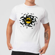 DC Comics Herren Batman Bat Swirl T-Shirt | Weiß | XS | Weiß