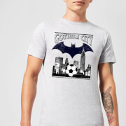DC Comics Herren DC Comics Batman Fußball Gotham City T-Shirt | Grau | XS | Grau