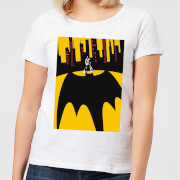 Dc Comics Batman Bat Shadow Womens T Shirt White S dc comics kopen in de aanbieding
