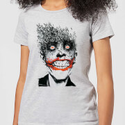 Dc Comics Batman Joker Face Of Bats Womens T Shirt Grey M dc comics kopen in de aanbieding