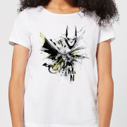 Dc Comics Batman Batface Splash Womens T Shirt White M dc comics kopen in de aanbieding