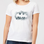 Dc Comics Batman Spray Logo Womens T Shirt White M dc comics kopen in de aanbieding