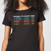Image of Ready Player One 8 Bit Scoreboard Women's T-Shirt - Black - S - Black