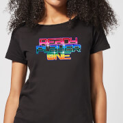 Ready Player One Rainbow Logo Womens T Shirt Black Xl ready player one kopen in de aanbieding