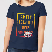 Image of Jaws Amity Population Women's T-Shirt - Navy - S - Navy