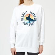 Image of Jaws Amity Surf Shop Women's Sweatshirt - White - S - White