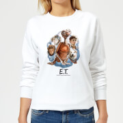Et Painted Portrait Womens Sweatshirt White L et the extraterrestrial kopen in de aanbieding
