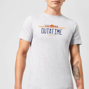 T-Shirt Homme Retour vers le Futur - Plaque Immatriculation Outatime - Gris - XS - Gris