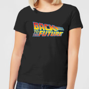 Back To The Future Classic Logo Womens T Shirt Black S back to the future kopen in de aanbieding