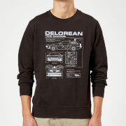 Back To The Future Delorean Schematic Sweatshirt Black 3Xl back to the future kopen in de aanbieding
