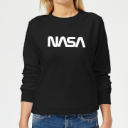Nasa Worm White Logotype Womens Sweatshirt Black Xxl nasa kopen in de aanbieding
