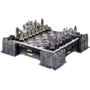 Image of DC Comics Batman Pewter Chess Set with Illuminating Bat Signal