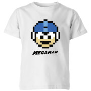 T-Shirt Enfant Visage Pixelisé Mega Man - Blanc - 3-4 ans - Blanc