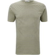 T-Shirt Homme Albert Only & Sons - Beige Rayé - XS - Vert Citron