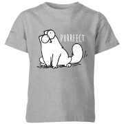 Simon's Cat Purrfect Kids' T-Shirt - Grey - 7-8 Years - Grey | Grey | M