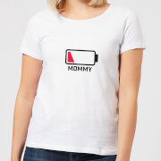 T-Shirt Femme Mommy Batteries Low - Blanc - S - Blanc