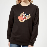 Looney Tunes Tasmanian Devil Face Womens Sweatshirt Black S looney tunes kopen in de aanbieding