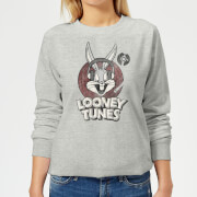 Looney Tunes Bugs Bunny Circle Logo Womens Sweatshirt Grey Xxl looney tunes kopen in de aanbieding