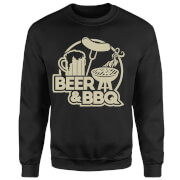 T-Shirt Homme Beer & BBQ - Blanc - S - Noir