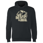 Sweat à Capuche Homme Beer & BBQ - Bleu Marine - S - Noir