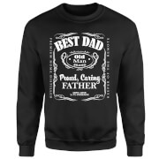 Image of Best Dad Whiskey Label Sweatshirt - Black - 5XL - Black