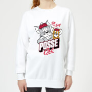 Sweat Femme Posse Cat Tom et Jerry - Blanc - M - Blanc