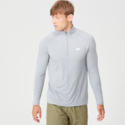 Myprotein Performance 14 Zip T Shirt Grey Marl myprotein kopen in de aanbieding
