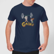 The Flintstones Distressed Bam Gains Mens T Shirt Navy Xxl the flintstones kopen in de aanbieding