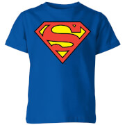 Dc Originals Official Superman Shield Kids T Shirt Royal Blue 5 6 Years dc kopen in de aanbieding