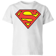 Dc Originals Official Superman Shield Kids T Shirt White 3 4 Years dc kopen in de aanbieding