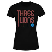Football Three Lions Womens T Shirt Black Xl football kopen in de aanbieding