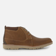 Image of Clarks Men's Vargo Mid Leather Chukka Boots - Dark Tan - UK 8